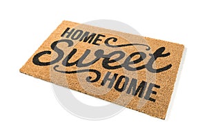 Home Sweet Home Welcome Mat Isolated on White