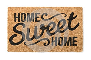 Home Sweet Home Welcome Mat Isolated on White