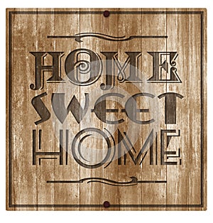 Home Sweet Home Wood Engraved Plaque Sign