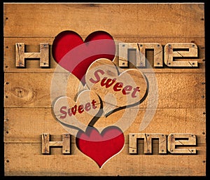 Home Sweet Home - Wooden Wall