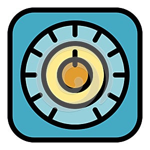 Home switch button icon color outline vector