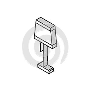 home table lamp isometric icon vector illustration