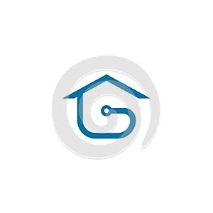 Home Technology logo vector icon illustration