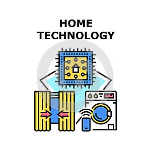 Home technology icon vector illustration
