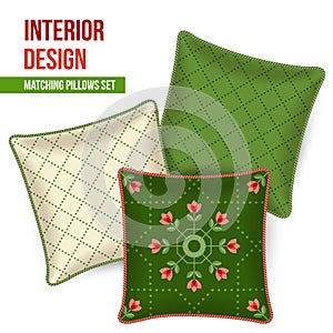 Home textile cushion throw pillows design top view