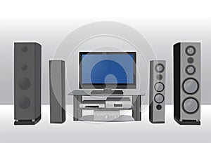 Home theater 6 vector photo