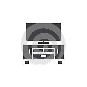 Home theater furniture vector icon