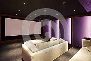 Home theater, luxury interior