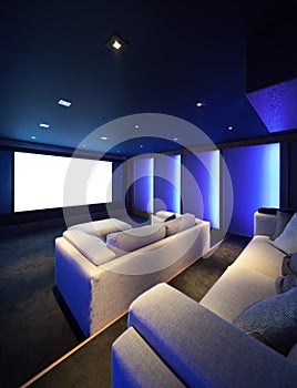 Home theater, luxury interior