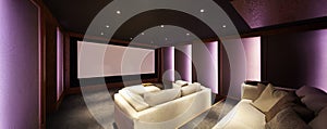 Home theater, luxury interior