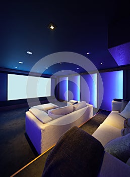 Home theater, luxury interior