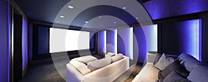 Home theater, luxury interior photo