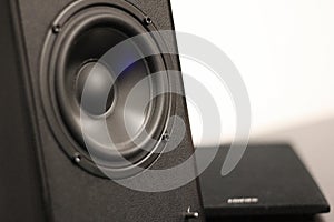 Home theater speaker close up without protective cover photo