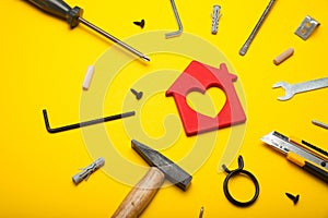 Home tools, interior improvement. Do it yourself concept