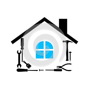 Home tools vector illustration work