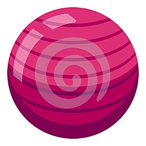 Home training fitness ball icon, isometric style
