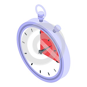 Home training stopwatch icon, isometric style