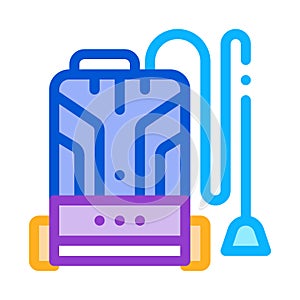 Home vacuum cleaner icon vector outline illustration
