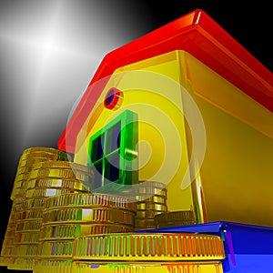 Home Value Report Cash Demonstrates Pricing Property For Mortgages Or Purchase - 3d Illustration