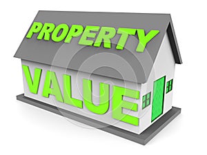 Home Value Report House Demonstrates Pricing Property For Mortgages Or Purchase - 3d Illustration