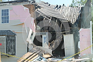 Home in Virginia destroyed by Hurricane Irene 2011 photo