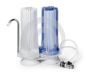 Home water filter to purify your drinking water with clipping pa