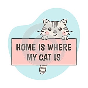 Home is where my cat is label design