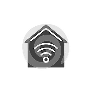 Home Wi-fi connection vector icon