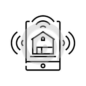 Home widget line icon, concept sign, outline vector illustration, linear symbol.