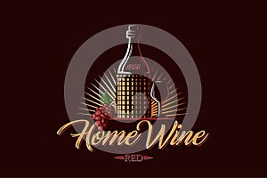 Home Wine vector illustration, EPS 10