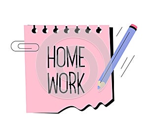 Home Work Sticker Template
