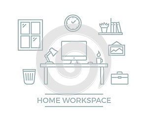 Home Workspace Illustration