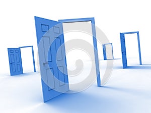 Homebuyer Doorway Illustrates Buying A Home, Apartment Or House - 3d Illustration