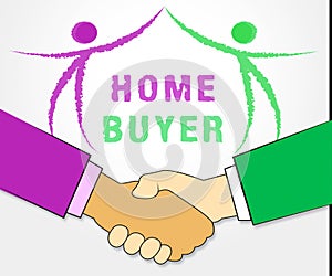 Homebuyer Icon Illustrates Buying A Home, Apartment Or House - 3d Illustration