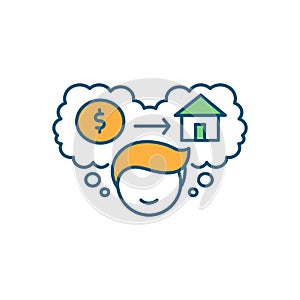 Homebuyer RGB color icon