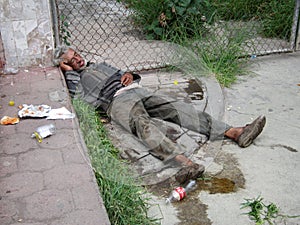 Homeless Man in Rioverde Mexico