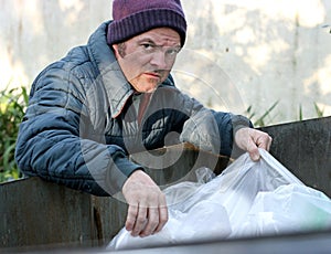 Homeless Man - Roots In Dumpster