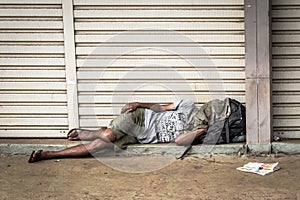 Homeless Person Sleeping