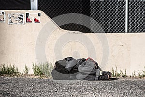 Homeless Person Sleeping