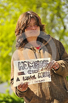 Homeless Woman Needing Help