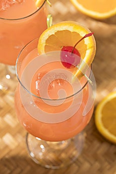 Homemade Alcoholic Hurricane Cocktail Drink