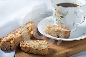 Homemade almond biscotti cooke baking