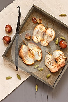 Homemade apple chips.