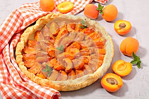 Homemade apricot tart