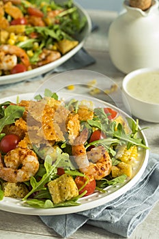 Homemade Arugula Shrimp and Polenta Salad