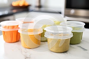 homemade baby food in freezer-safe containers