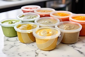 homemade baby food in freezer-safe containers