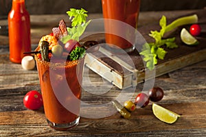 Homemade Bacon Spicy Vodka Bloody Mary photo