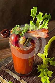 Homemade Bacon Spicy Vodka Bloody Mary