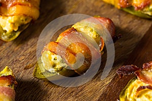 Homemade Bacon Wrapped Jalapeno Poppers
